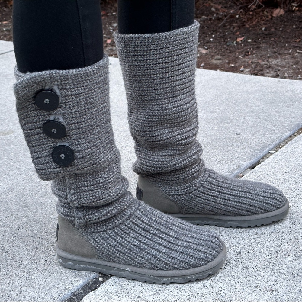 UGG CLASSIC CARDY 1016555 GREY WOMAN BOOT USA SIZE: 6 - Picture 2 of 5